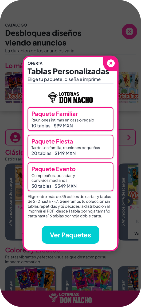 App Lotería Mexicana La Baraja