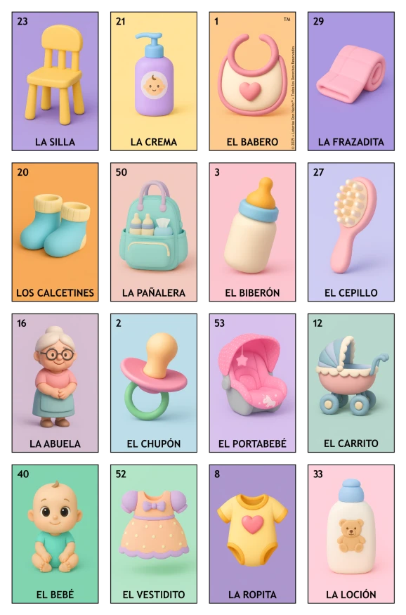 Baby Shower - Paquete Familiar, Colección 5 (20 Tablas)