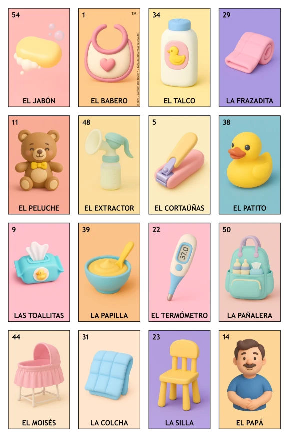 Baby Shower - Paquete Evento, Colección A (50 Tablas)