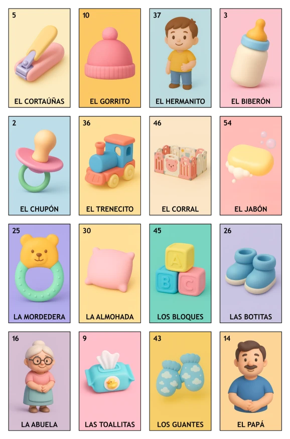Baby Shower - Paquete Evento, Colección B (50 Tablas)