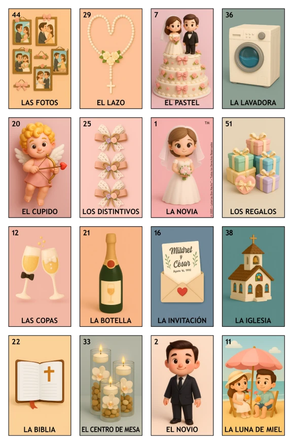 Despedida de Soltera - Paquete Familiar, Colección 2 (20 Tablas)