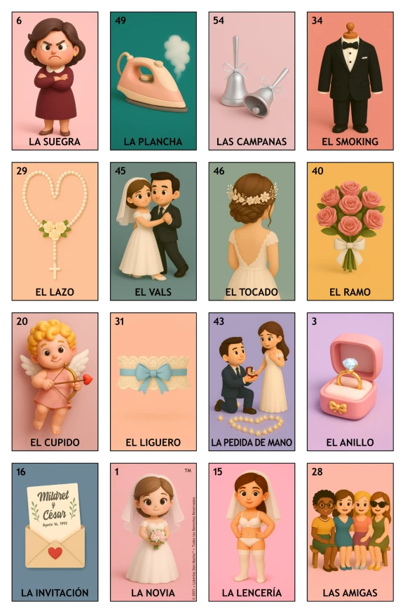 Despedida de Soltera - Paquete Familiar, Colección 3 (20 Tablas)