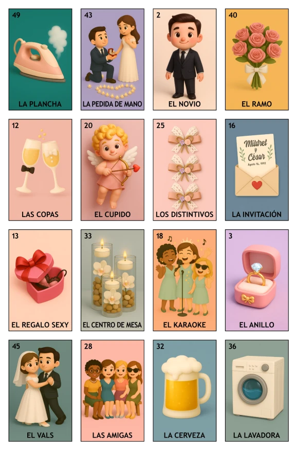 Despedida de Soltera - Paquete Kermés, Colección Maestra (100 Tablas)