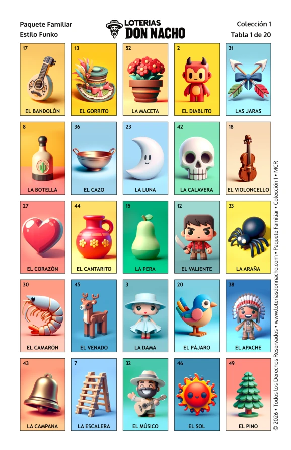 Funko 5x5 - Paquete Familiar, Colección 1 (20 Tablas)