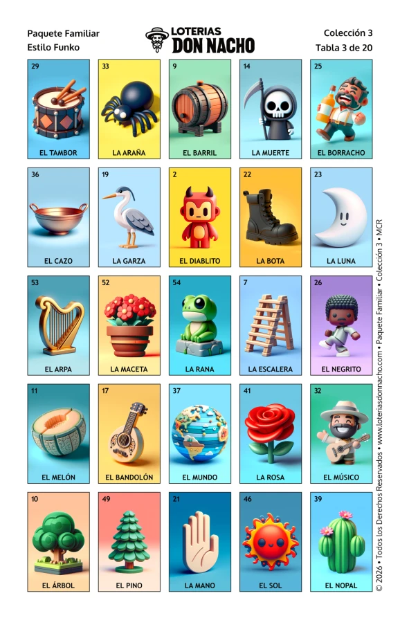 Funko 5x5 - Paquete Familiar, Colección 3 (20 Tablas)