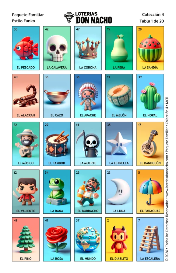 Funko 5x5 - Paquete Familiar, Colección 4 (20 Tablas)