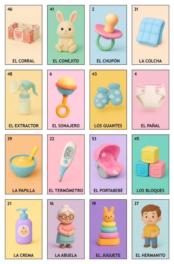 Baby Shower - Paquete Familiar, Colección 2 (20 Tablas)