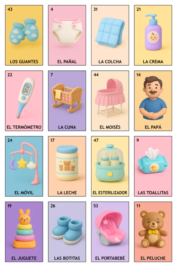 Baby Shower - Paquete Familiar, Colección 3 (20 Tablas)